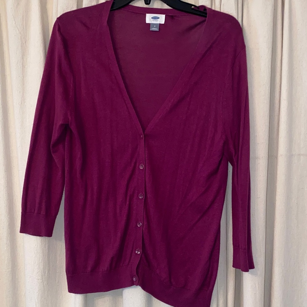 Old Navy Women's Deep Red Cardigan Sweater